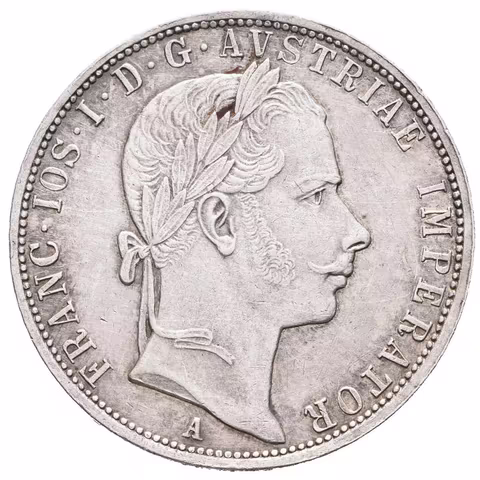 Zlatník 1858 A, zbytky lesku, patina, rysky a hranky