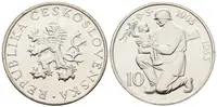 10 Kčs 1955 - 10. výročí osvobození Československa, PROOF, původní etue - fotografie 2