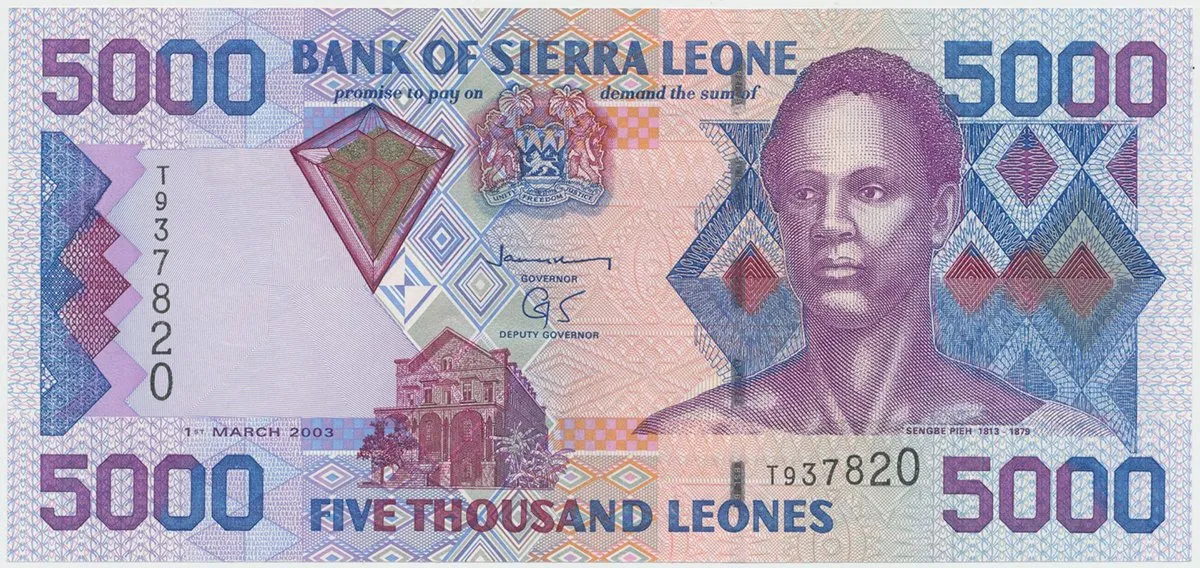 Sierra Leone, 5000 Leones 2003, P.27b