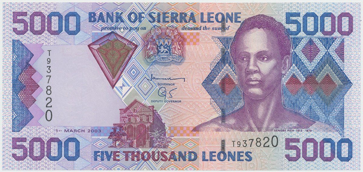 Sierra Leone, 5000 Leones 2003, P.27b