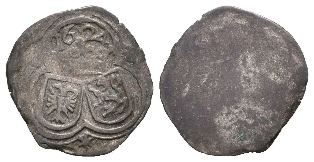 1/2 Krejcar 1624, Kutná Hora-Hölzl, Hal.820, patina — 1