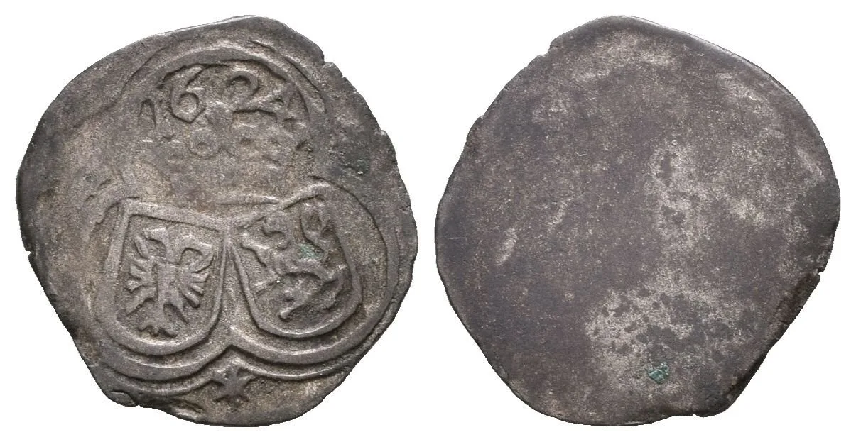 1/2 Krejcar 1624, Kutná Hora-Hölzl, Hal.820, patina — 1