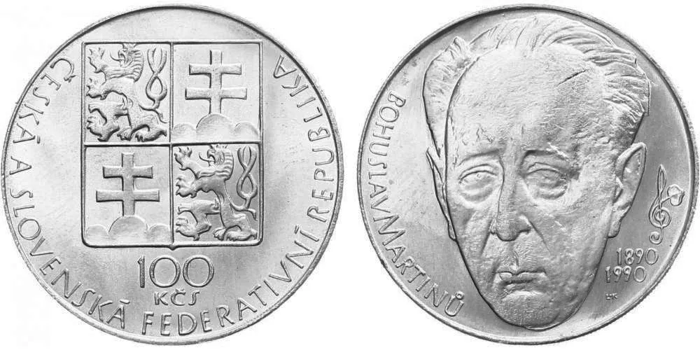100 Kčs 1990 - Bohuslav Martinů