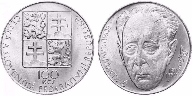 100 Kčs 1990 - Bohuslav Martinů