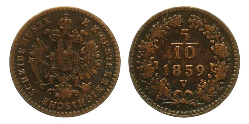 Rakouská a spolková měna, 1857 - 1892 — 1