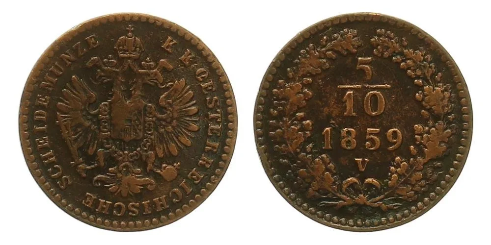 Rakouská a spolková měna, 1857 - 1892 — 1