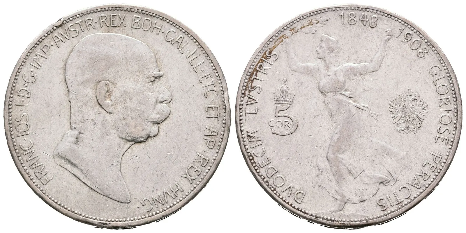 5 Koruna 1908 - jubilejní