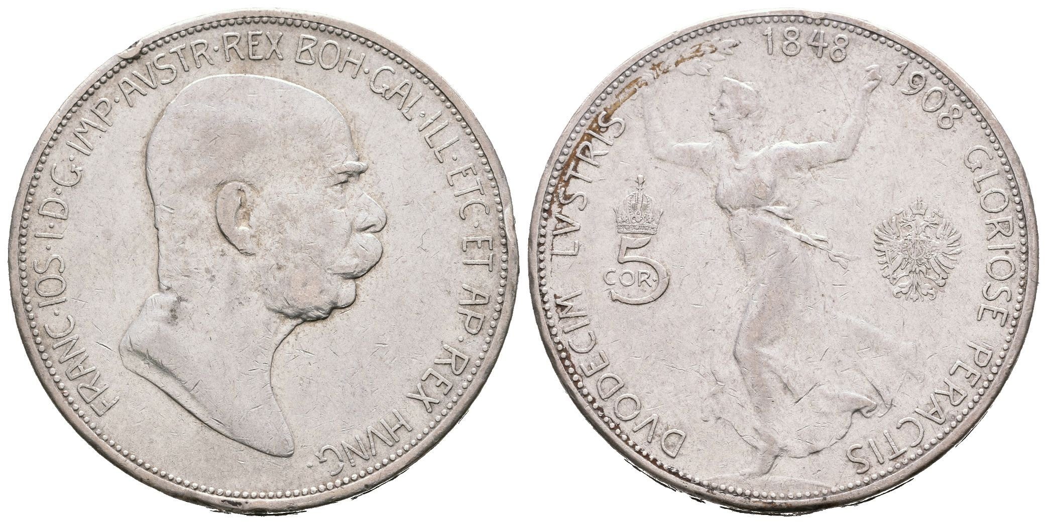 5 Koruna 1908 - jubilejní