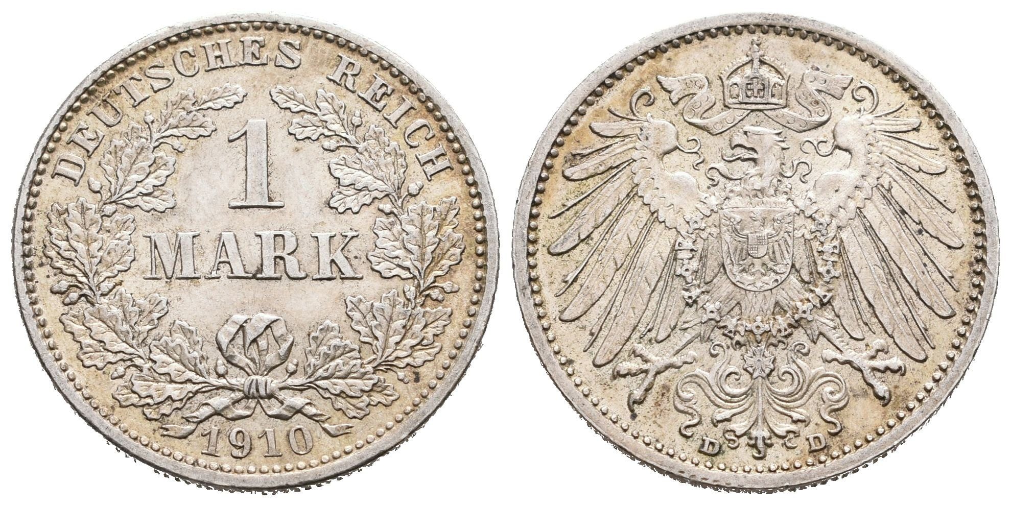 Německé císařství, 1 Marka 1910 D
