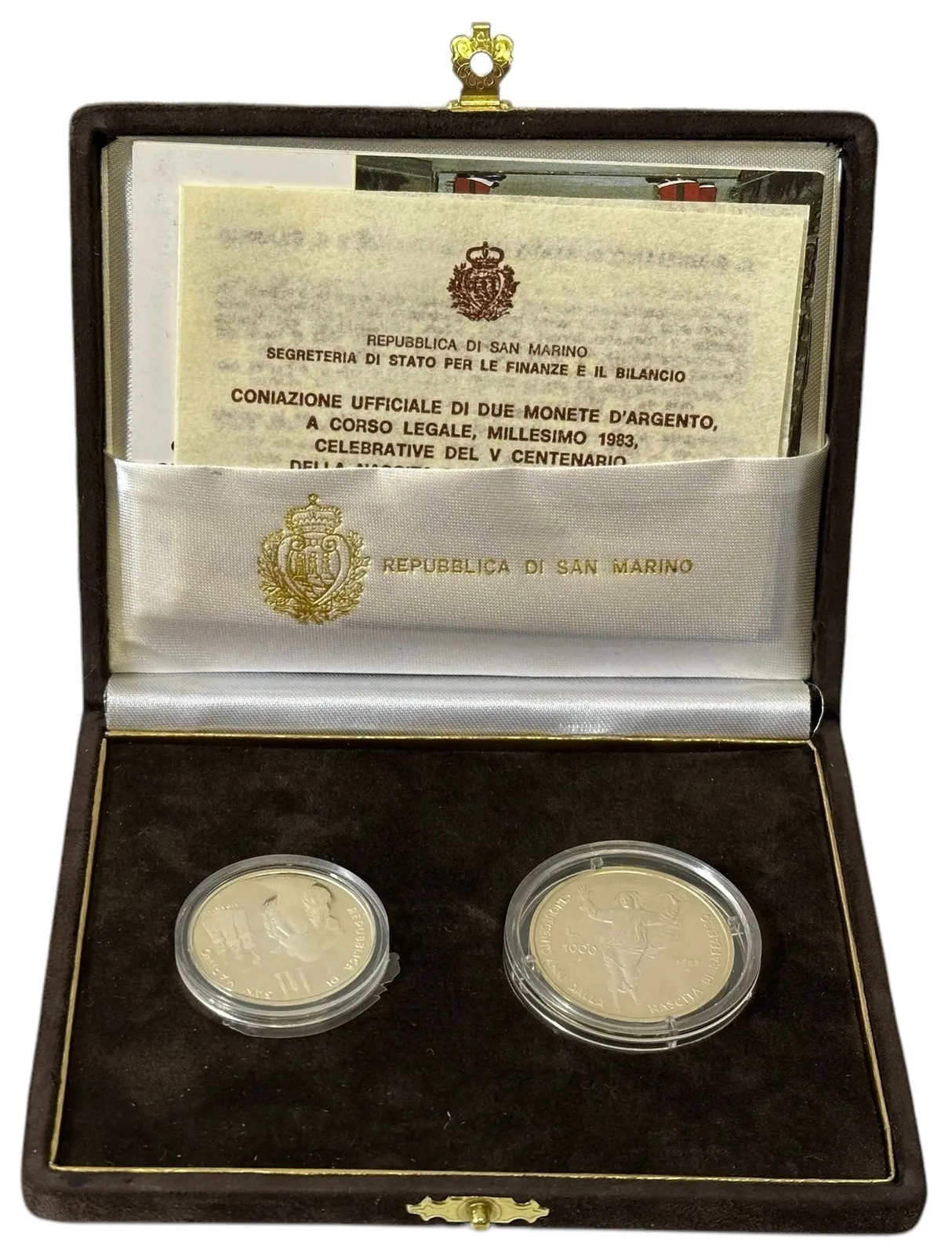 San Marino, Sada stříbrných pamětních mincí 1983