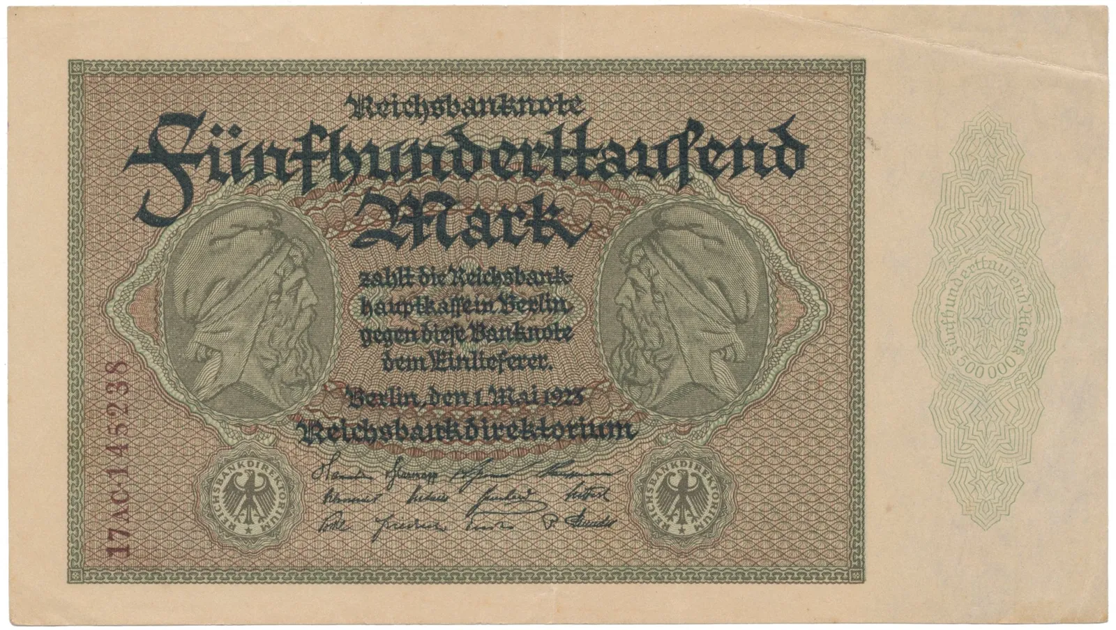 Německo, 500000 Mark 1923, Ro.87f