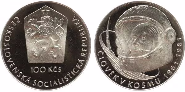 100 Kčs 1981 - Člověk v kosmu, PROOF