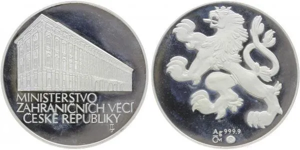 AR Medaile b.l. - Ministerstvo zahraničních věcí České republiky, etue, Ag 0,999, 40