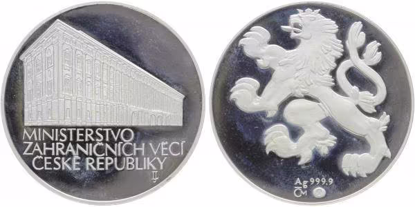 AR Medaile b.l. - Ministerstvo zahraničních věcí České republiky, etue, Ag 0,999, 40