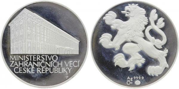 AR Medaile b.l. - Ministerstvo zahraničních věcí České republiky, etue, Ag 0,999, 40