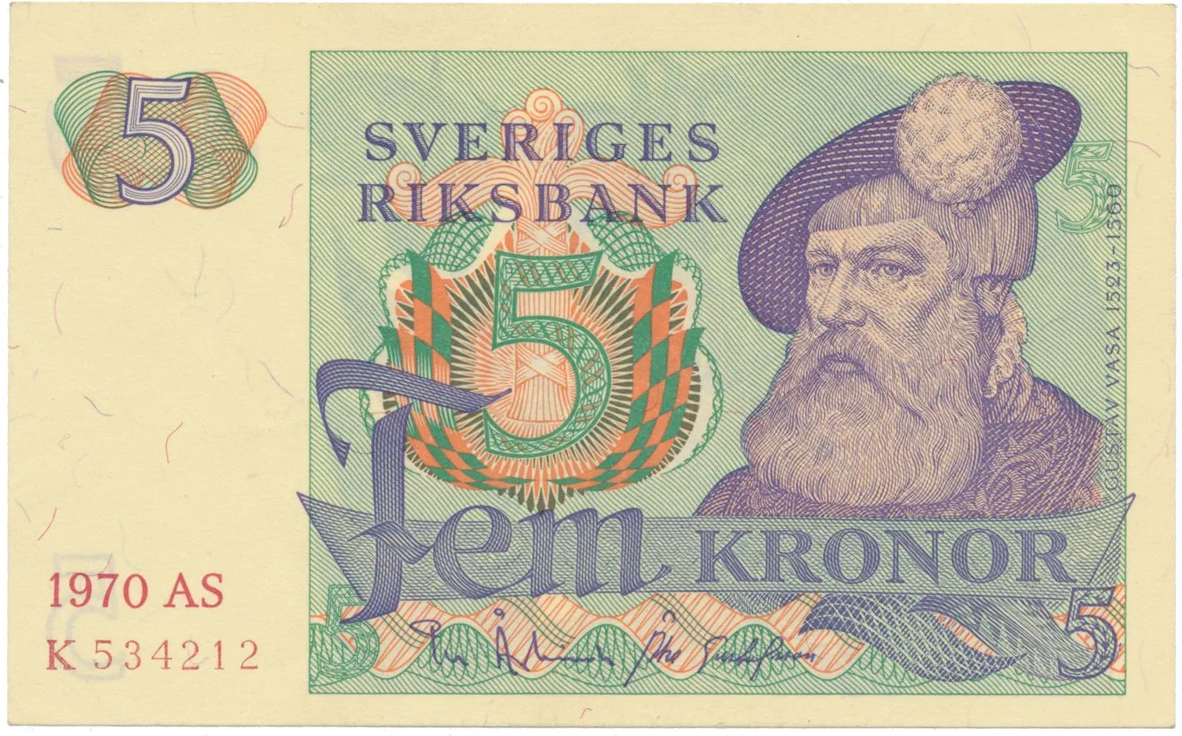 Švédsko, 5 Kronor 1970, P.51b