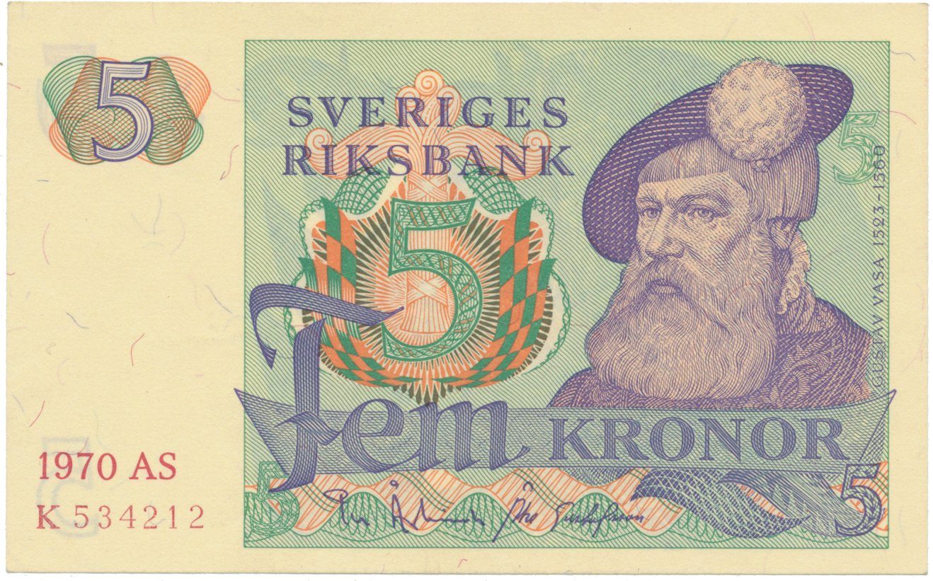 Švédsko, 5 Kronor 1970, P.51b