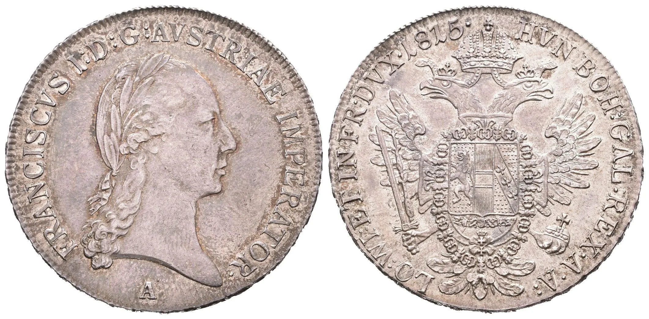 1/2 Tolar 1815 A (společně s 1/2 tolarem 1815 B raženo pouze 7849 ks), — 1