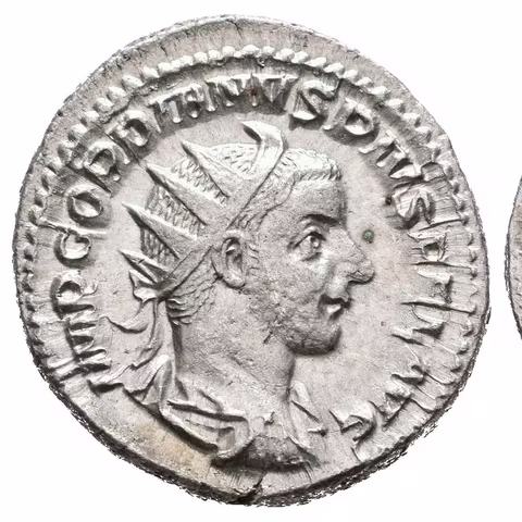 Antoninian, 241 - 243, Rv: AETERNITATI AVG, stojící Sol čelně hledí doleva,