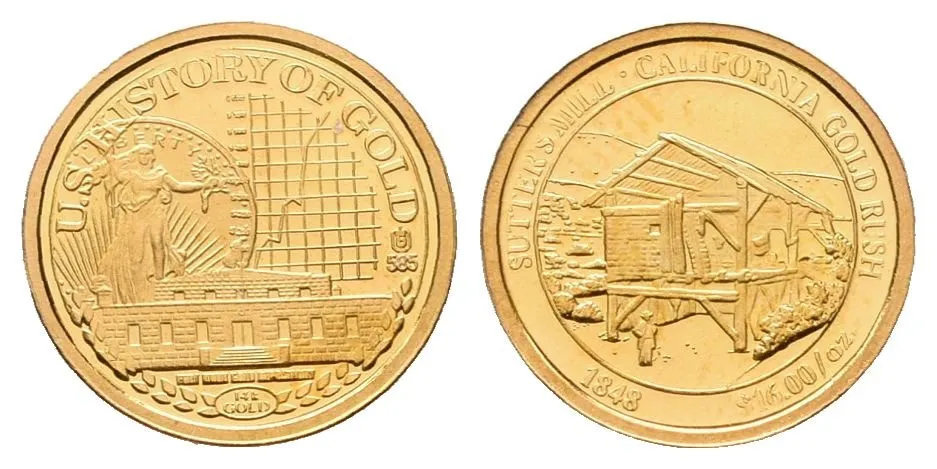 USA, Medaile 2010 - Kalifornská zlatá horečka
