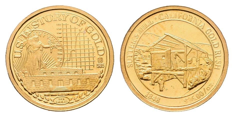 USA, Medaile 2010 - Kalifornská zlatá horečka