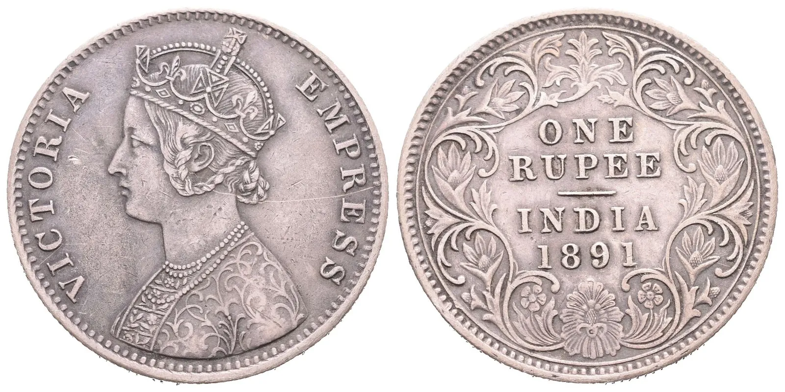 Velká Británie - Indie, Rupie 1891