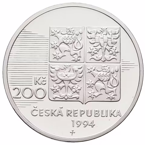 200 Kč 1994 - Vylodění v Normandii, etue, Britský certifikát,