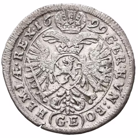 3 Krejcar 1699 GE, Praha-Egerer, Hal.1429, pěkně vyražený, patina,