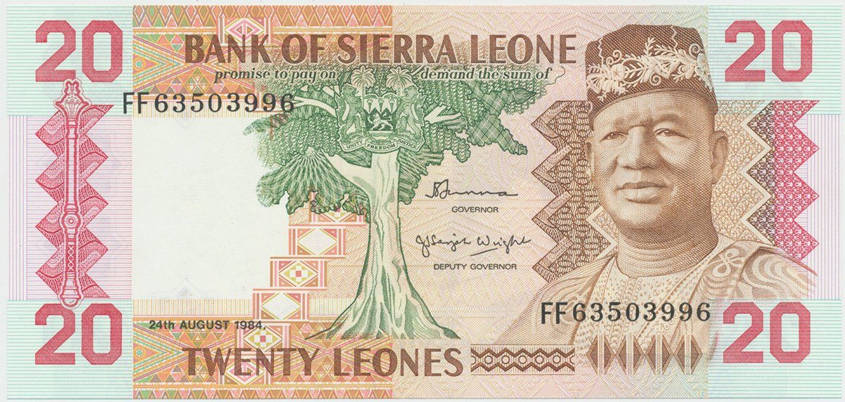 Sierra Leone, 20 Leones 1984, P.14b