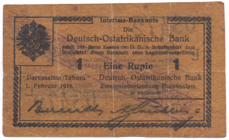 Německá Východní Afrika, 1 Rupie 1. 2. 1916, série L, R.927a