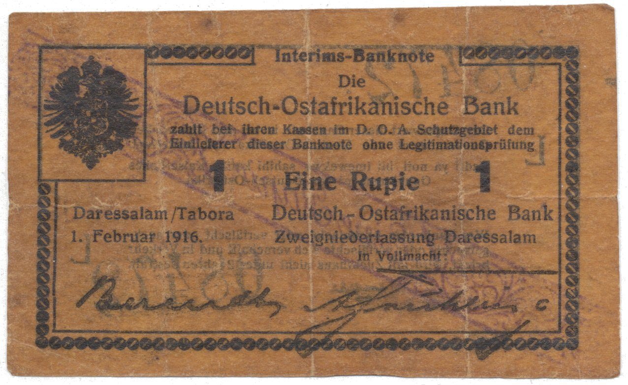 Německá Východní Afrika, 1 Rupie 1. 2. 1916, série L, R.927a