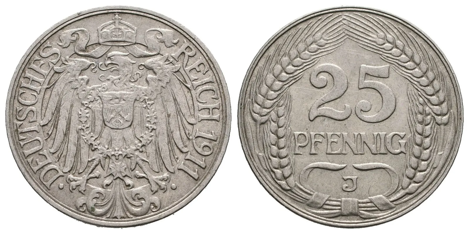 25 Pfennig 1911 J