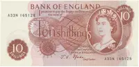 Velká Británie, 10 Shillings (1966~1970), Fforde, P.373c, typ A--N