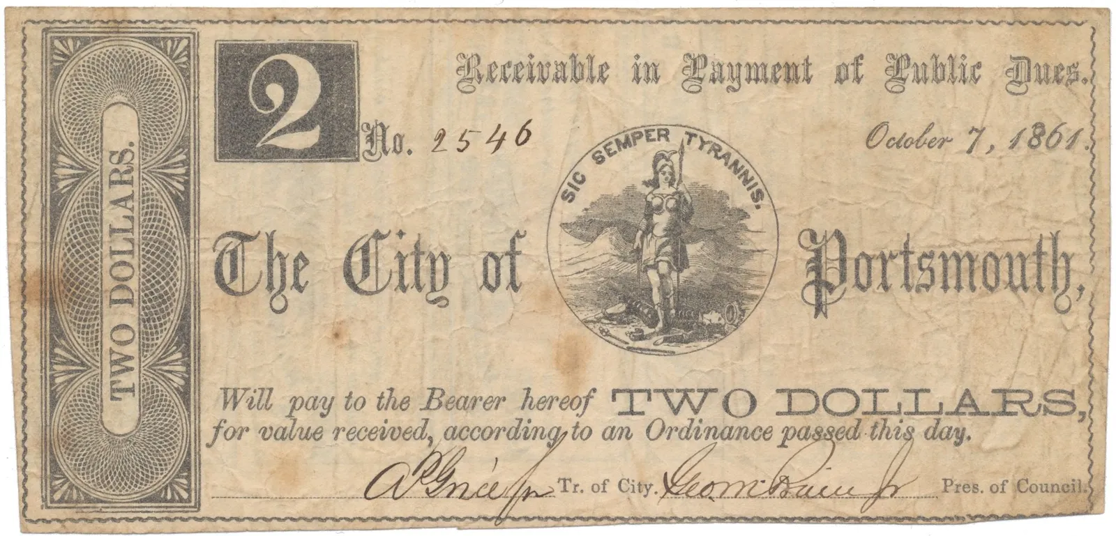 USA - Virginia, 2 Dollar 1861
