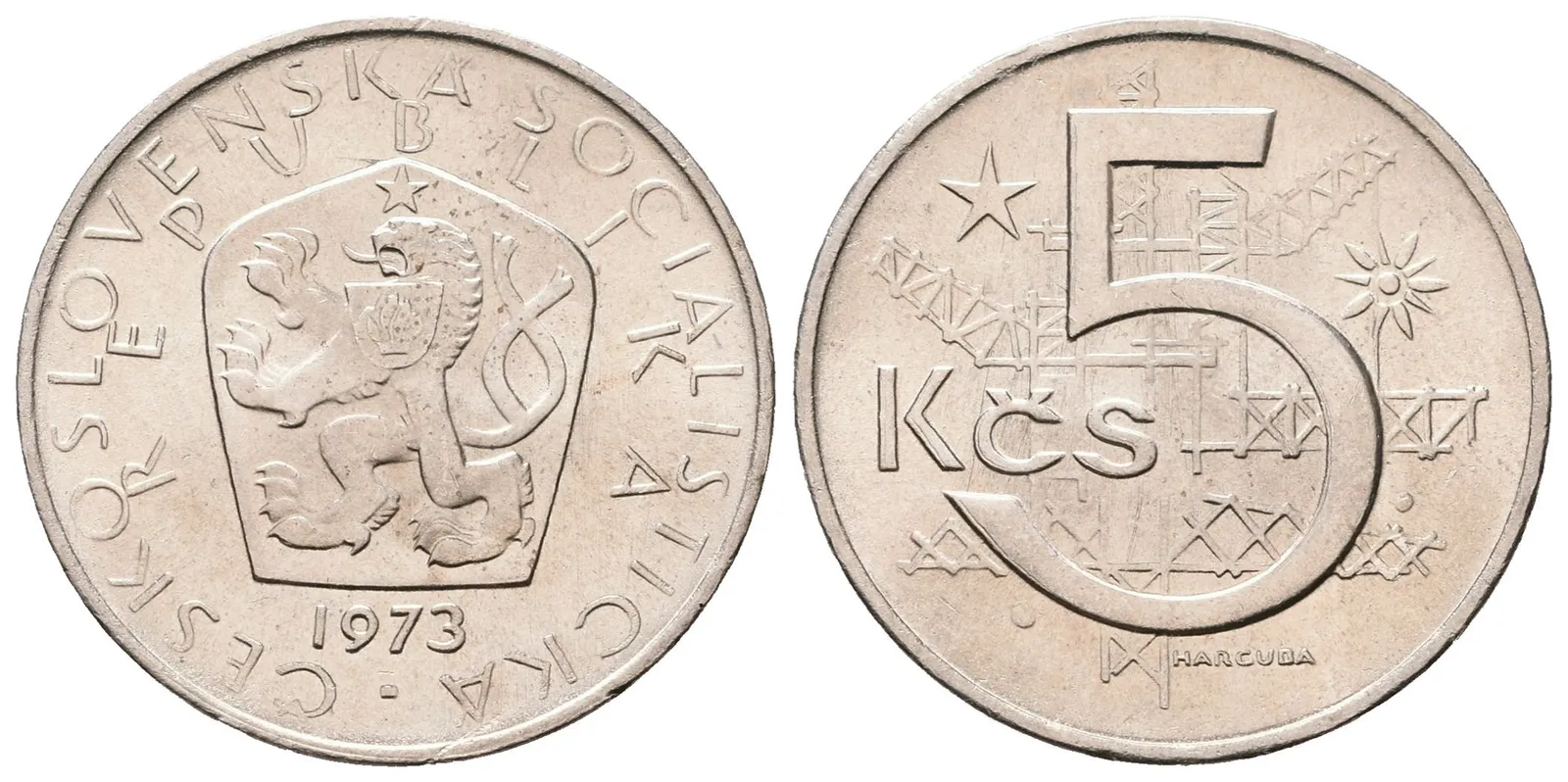 5 Koruna 1973, varianta B