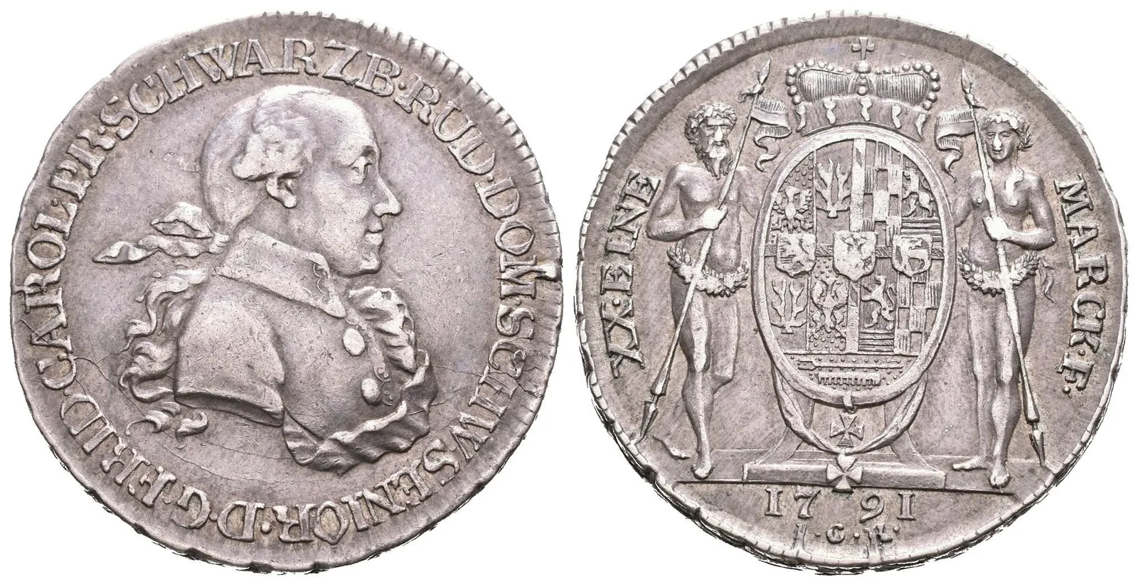 1/2 Tolar 1791 ICK-Saalfeld, KM.46, J.20, — 1