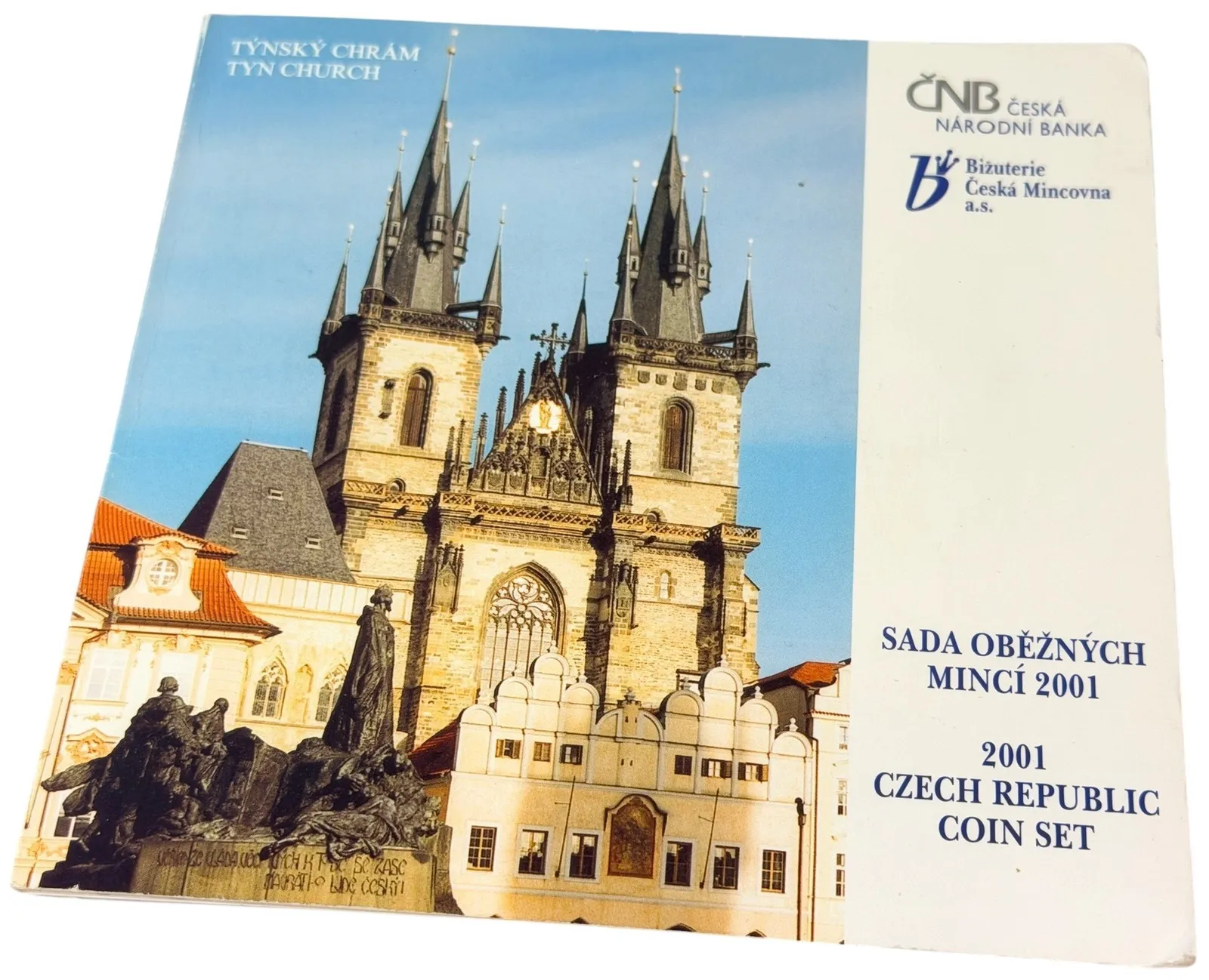 Sada oběžných mincí 2001 - Týnský chrám, nep. opotřebovaný přebal_9 ks — 1