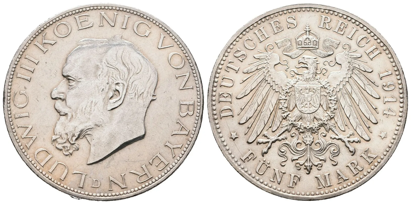 Bavorsko, 5 Marka 1914 D