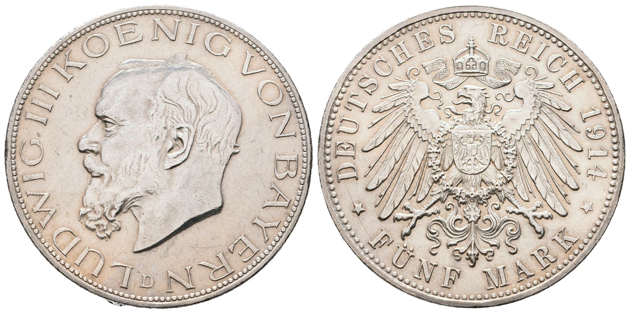 Bavorsko, 5 Marka 1914 D