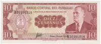 Paraguay, 10 Guaranies (1963-), P.196b