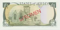 Jersey, 1 Pound (2000), bankovní vzor, přetisk SPECIMEN, P.26as - fotografie 2