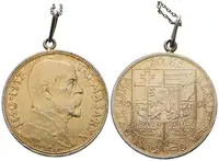20 Koruna 1937 - T. G. Masaryk, záves, řetízek