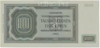 Protektorát Čechy a Morava, 1000 Koruna 1942, II. vydání, perf. 1x SPECIMEN, Hej.39a.S1 - fotografie 2