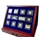Sada - Nejcennější známky světa v ryzím stříbře - 24 Kusů Ag - Certifikát, Proof, Etue