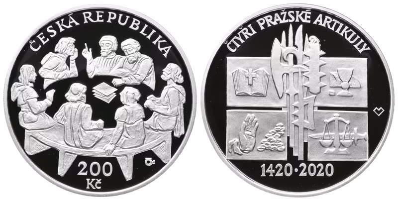 200 Kč 2020 - Čtyři pražské artikuly, PROOF