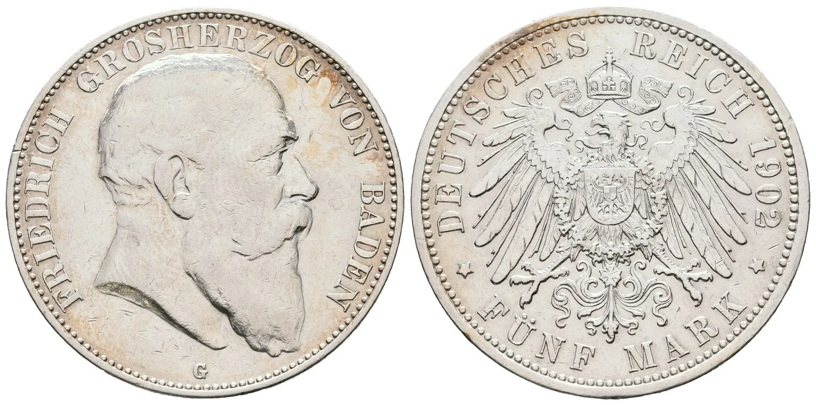 Baden, 5 Marka 1902 G