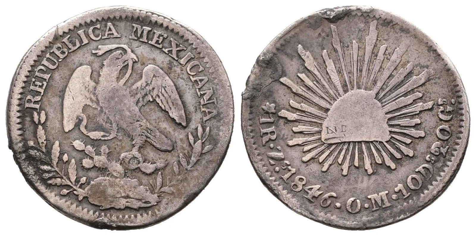 Mexiko, Real 1846 Zs/OM