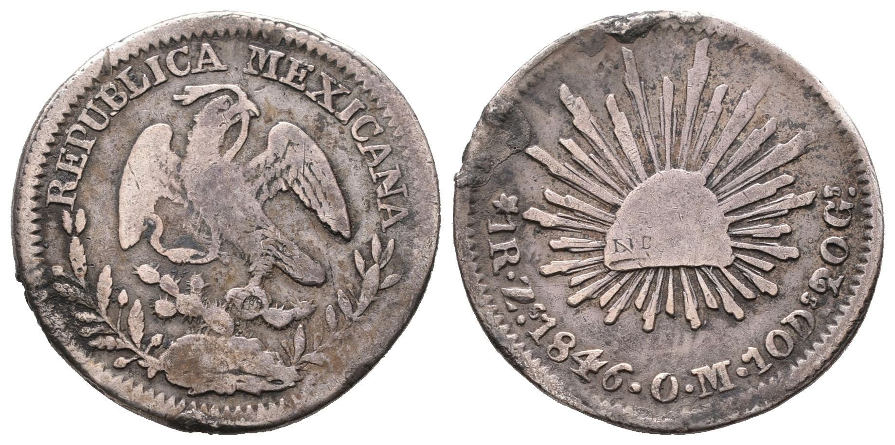 Mexiko, Real 1846 Zs/OM