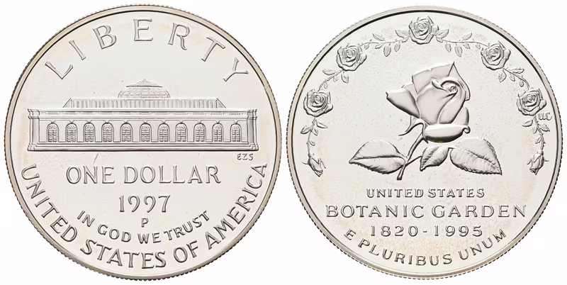 USA, 1 Dollar 1997 - Botanic Garden, PROOF