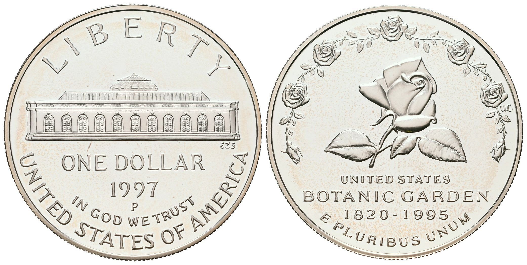 USA, 1 Dollar 1997 - Botanic Garden, PROOF